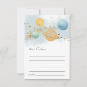Outer Space Verjaardag Tijd Capsule Kaart