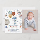 Outer Space Verjaardagsfeest 3e reis rond de zon Kaart (Voorkant)