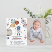 Outer Space Verjaardagsfeest 3e reis rond de zon Kaart (Staand voorkant)