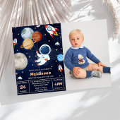 Outer Space Verjaardagsfeest 3e reis rond de zon Kaart