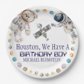 Outer Space Verjaardagsfeest Papieren Borden Papieren Bordje (Voorkant)