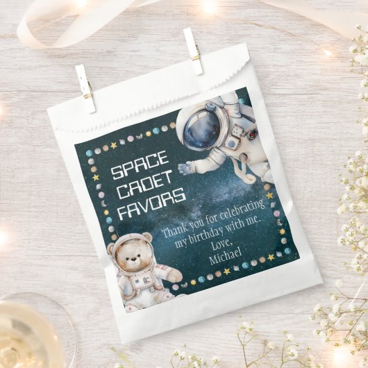 Outer Space Verjaardagsfeest Voorkeur Tassen Bedankzakje (Geknipt)