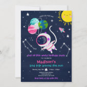 Outer Space verjaardagsfeestje uit deze wereld Kaart (Voorkant)