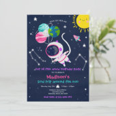 Outer Space verjaardagsfeestje uit deze wereld Kaart (Staand voorkant)