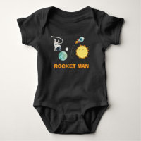 Outer Space Verjaardagsshirt Romper Raket Ruimteva