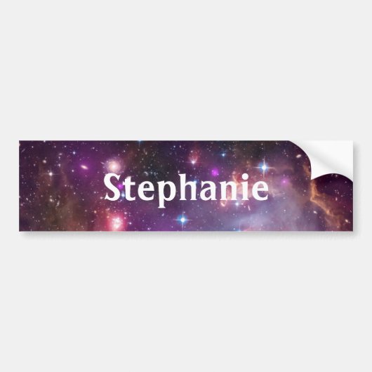 Outer Space Waterproof Kinder School Name Labs Bumpersticker (Voorkant)