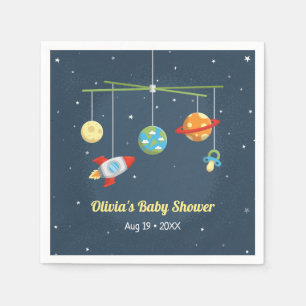 Outer Space Wieg Speelgoed Baby shower Party Suppl Servet