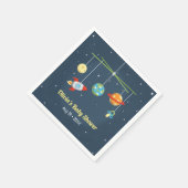Outer Space Wieg Speelgoed Baby shower Party Suppl Servet (Hoek)