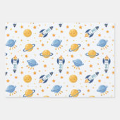 outer space Wrapping Paper Flat Sheet Set of 3 (Voorkant 3)