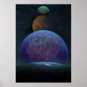 Outerspace Art Poster Planets Moon Art Moon Galler (Voorkant)