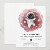 Outerspace Boho Explorer Astronaut Verjaardag Kaart (Voorkant / Achterkant)