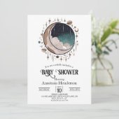 Outerspace Celestial Stars Baby shower Kaart (Staand voorkant)