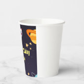 Outerspace Planets Blauwe Verjaardag Papieren Bekers (Links)