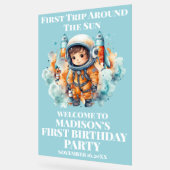 Outerspace Planets Blue Boy Eerste verjaardag Welk Acryl Bord (Hoek)