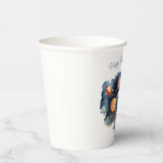 Outerspace Planets Jongen Verjaardag Papieren Bekers (Rechts)