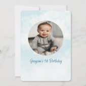 Outerspace raket Kinder foto Verjaardag Kaart (Achterkant)