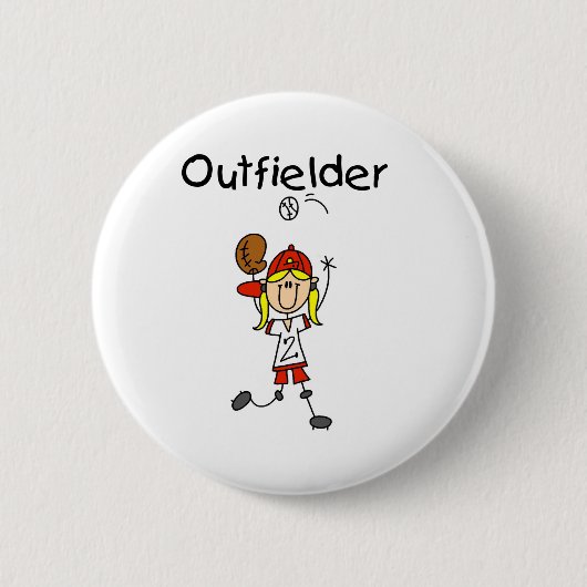 Outfielder-Girl Ronde Button 5,7 Cm (Voorkant)