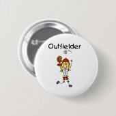 Outfielder-Girl Ronde Button 5,7 Cm (Voorkant /achterkant)