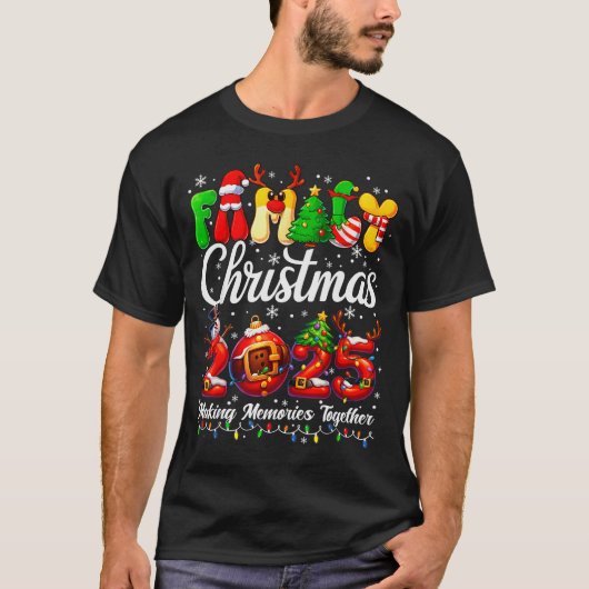 Outfit Pajamas Funny Family Matching Christmas 202 T-shirt (Voorkant)