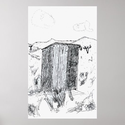 Outhouse, Gemfield, Nevada Poster (Voorkant)