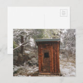 OUTHOUSE IN THE SNOW BRIEFKAART (Voorkant / Achterkant)