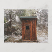 OUTHOUSE IN THE SNOW BRIEFKAART (Voorkant)
