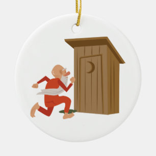 Outhouse Keramisch Ornament