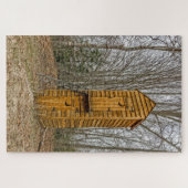 Outhouse met twee verdiepingen voor kiezers en pol legpuzzel (Horizontaal)