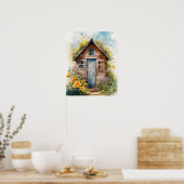 Outhouse Waterverf 3 Poster (Keuken)