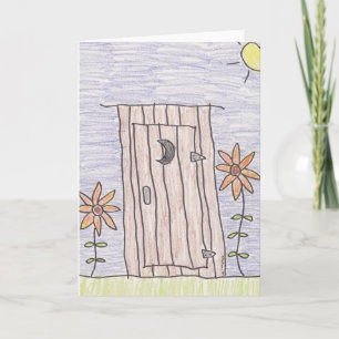 Outhouse Wenskaart Kaart