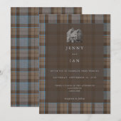 Outlander Lallybroch Tartan Invitation Kaart (Voorkant / Achterkant)