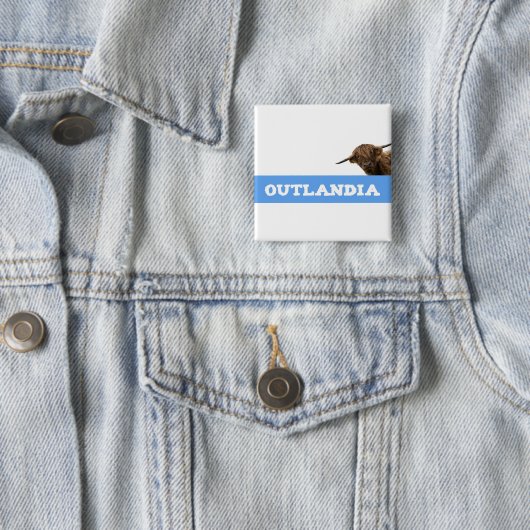 Outlandia Coo Vierkante Button 5,1 Cm (In situ)