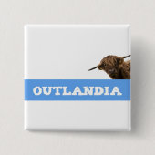 Outlandia Coo Vierkante Button 5,1 Cm (Voorkant)