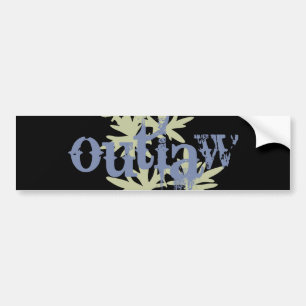 Outlaw & Green Leaf Bumpersticker