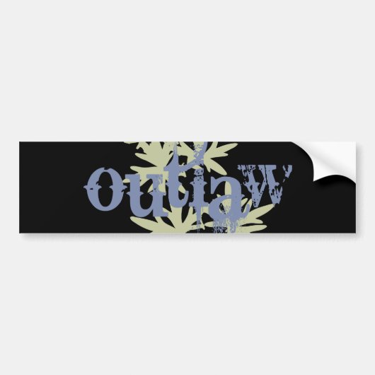 Outlaw & Green Leaf Bumpersticker (Voorkant)