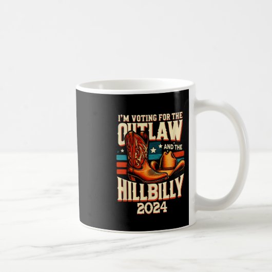 Outlaw Hillbilly 2024 Amerikaanse verkiezingsdag C Koffiemok (Rechts)