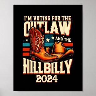 Outlaw Hillbilly 2024 Amerikaanse verkiezingsdag C Poster