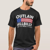 Outlaw Hillbilly 2024 Barbed Wire Western T-shirt (Voorkant)