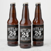 Outlaw Hillbilly 2024 Westerne Trump Vance 2024 Bier Etiket (Flessen)