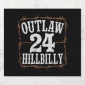 Outlaw Hillbilly 2024 Westerne Trump Vance 2024 Bier Etiket (Enkel label)