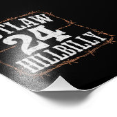 Outlaw Hillbilly 2024 Westerne Trump Vance 2024 Foto Afdruk (Hoek)