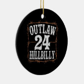 Outlaw Hillbilly 2024 Westerne Trump Vance 2024 Keramisch Ornament (Rechts)