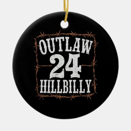 Outlaw Hillbilly 2024 Westerne Trump Vance 2024 Keramisch Ornament (Voorkant)