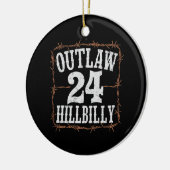 Outlaw Hillbilly 2024 Westerne Trump Vance 2024 Keramisch Ornament (Links)