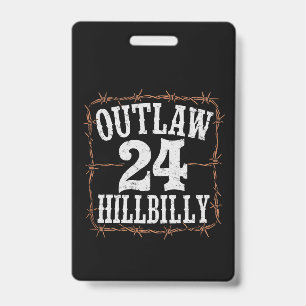 Outlaw Hillbilly 2024 Westers Trump Vance 2024 Badge