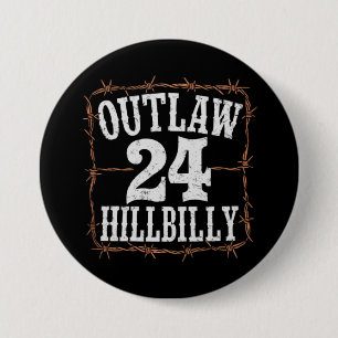 Outlaw Hillbilly 2024 Westers Trump Vance 2024  Ronde Button 7,6 Cm