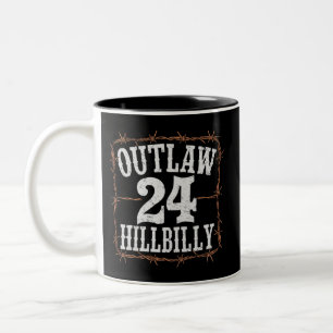 Outlaw Hillbilly 2024 Westers Trump Vance 2024  Tweekleurige Koffiemok