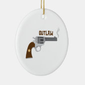 Outlaw Pistol Keramisch Ornament (Rechts)