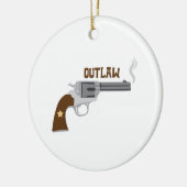 Outlaw Pistol Keramisch Ornament (Links)