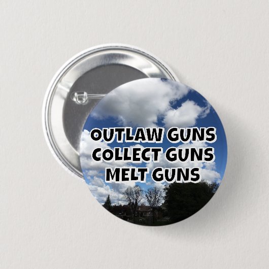OUTLAW PISTOLEN VERZAMELEN PISTOLEN SMELTEN PISTOL RONDE BUTTON 5,7 CM (Voorkant /achterkant)